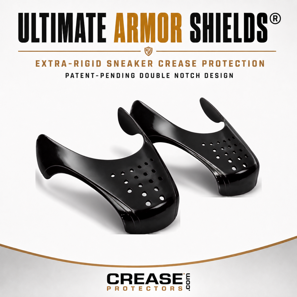 Ultimate Armor Shields extra-rigid crease protectors for sneakers — durable shoe crease protectors by Crease Protectors